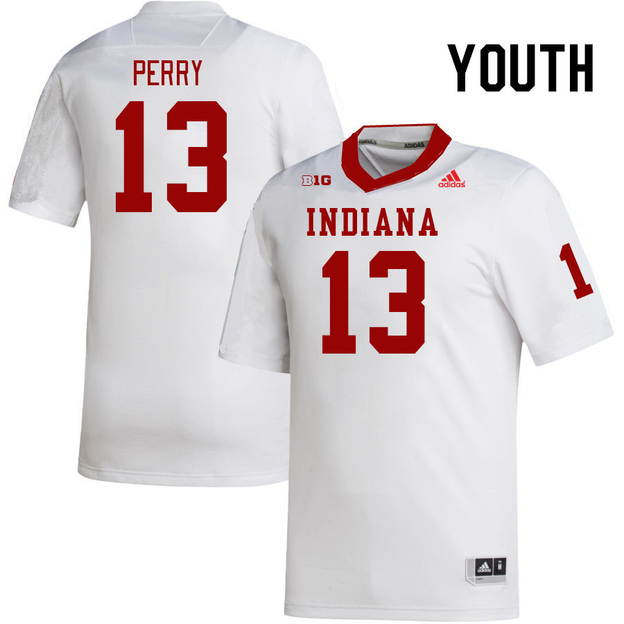 Youth #13 Kamryn Perry Indiana Hoosiers College Football Jerseys Stitched-White